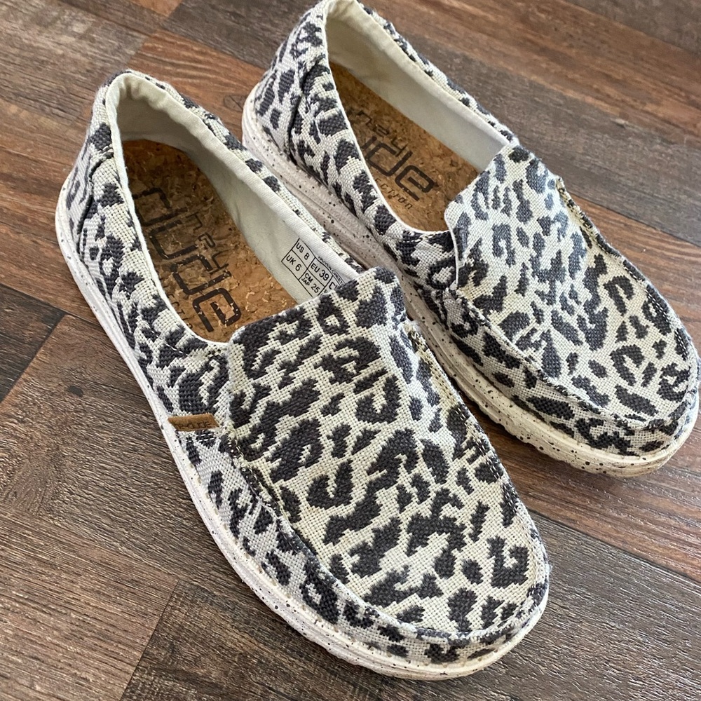 Hey Dude Black and White Flats